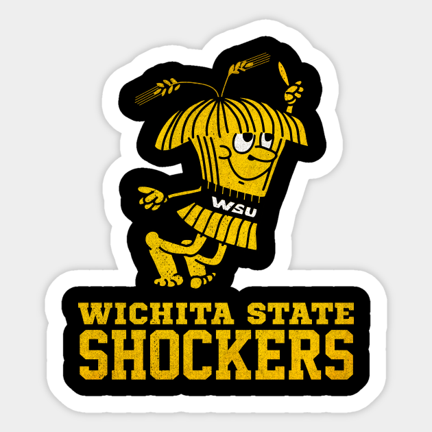 Retro Wichita State Shockers Logo Wichita State University Sticker Teepublic 